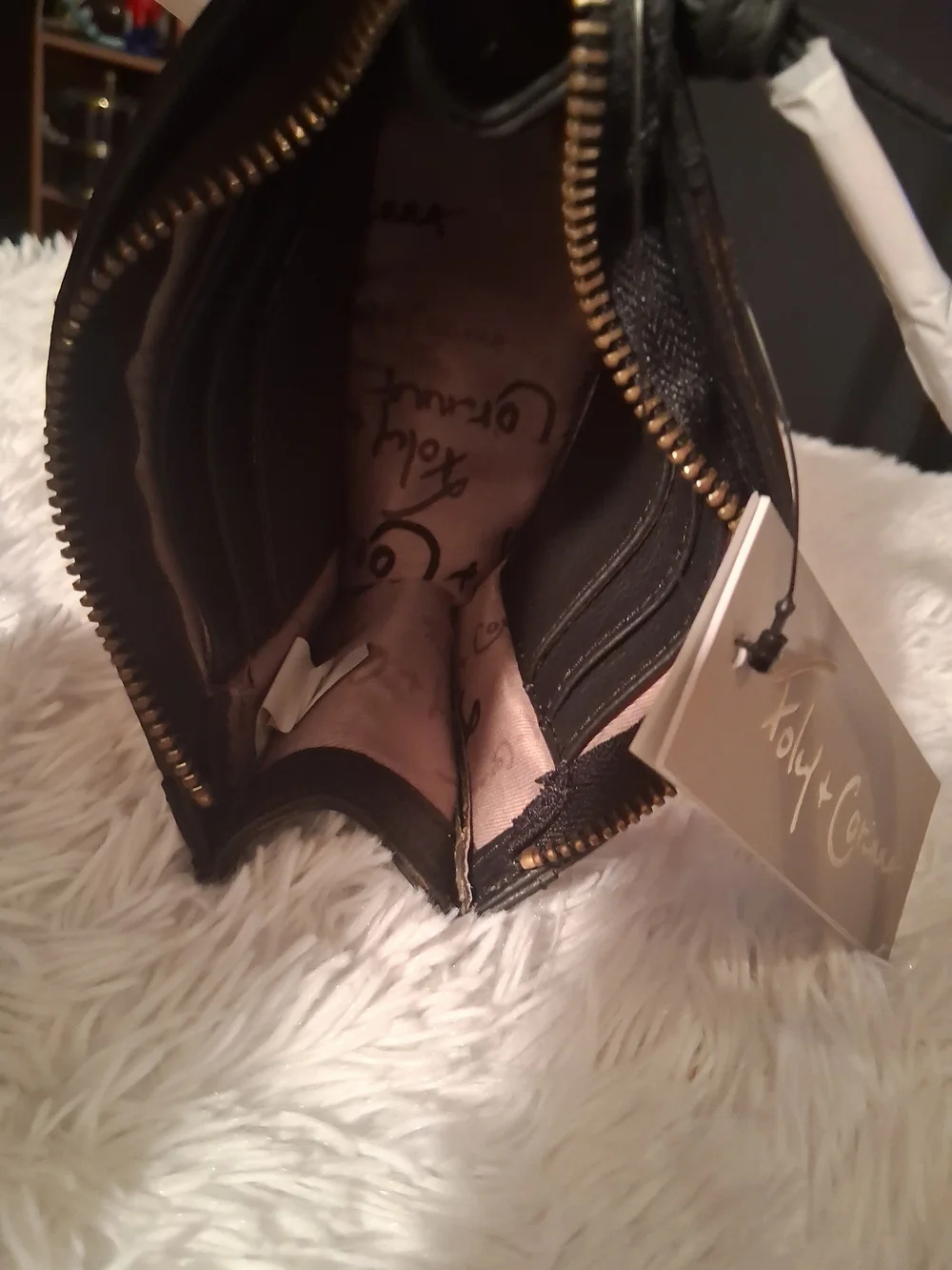 Foley + Corinna Leopard Print Clutch in Brown and Black